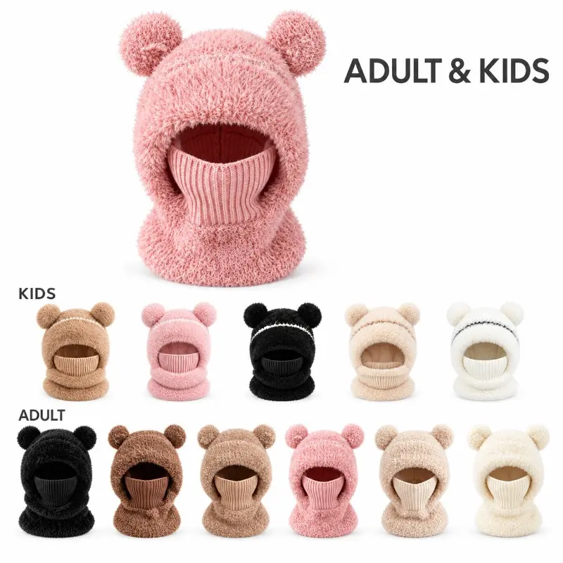 Original design, stylish and cute bear ear design windproof hat, suitable for winter warmth and protection from the cold, ideal for cyclists. The hat is versatile and suitable for both men and women of all ages, regardless of head circumference