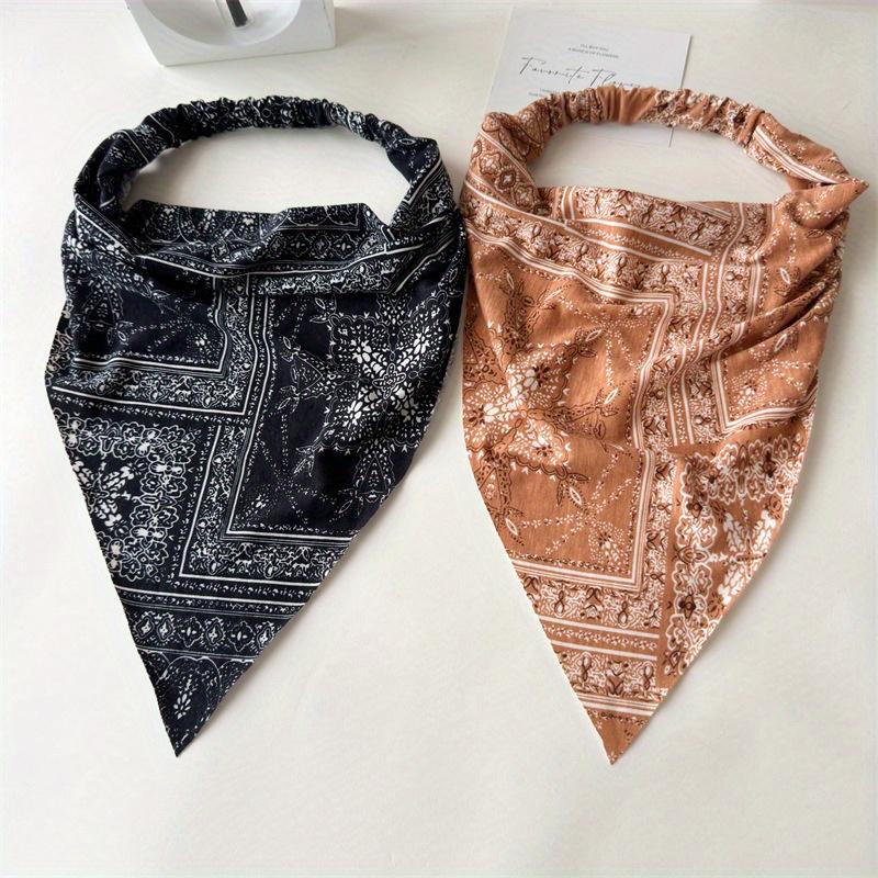 6pcs Hair Bandana for Women Hair Scarf Headband Bandana Double Layer Triangle Head Kerchief Boho Hair Band,summerwins Boho Style Shawl tiktokshopbacktoschool