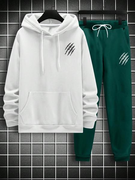 Men's Sweatpants with Hoodie 2 Piece Set Tracksuit Set College Style Casual Long Sleeve Sport Workout Jogging Fashion Outfits Suit Sports Suit Tracksuits TikTokShopBlackFriday TikTokShopCyberMonday