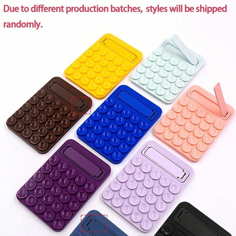 Silicone Suction Cup Phone Stand, Adjustable Holder with Metal/rubber Base, Foldable Neck Tube, Compatible with iPhone & Smartphones
