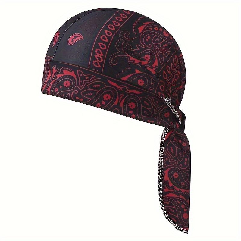 5-Pack Cooling Helmet Liner Caps, Moisture-Wicking Breathable Pirate Head Wraps, Stretchy Adjustable Sports Outdoor Hat, Sweat-Absorbent Cooling Beanie for Motorcycle Cycling & Outdoor Riding, Adjustable Hat, Sports Outdoor Hats