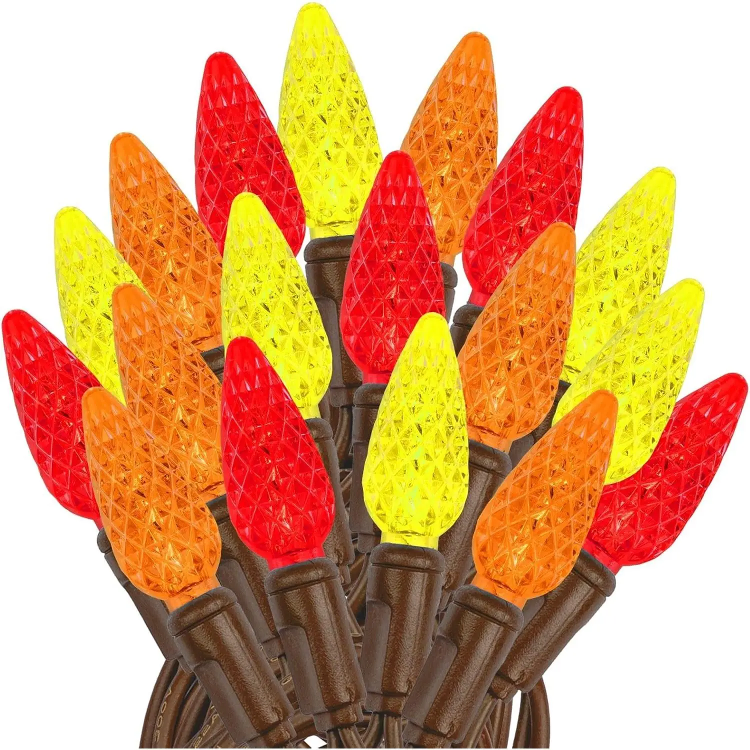 24FT 70 LED C6 Thanksgiving & Outdoor Christmas Tree Lights