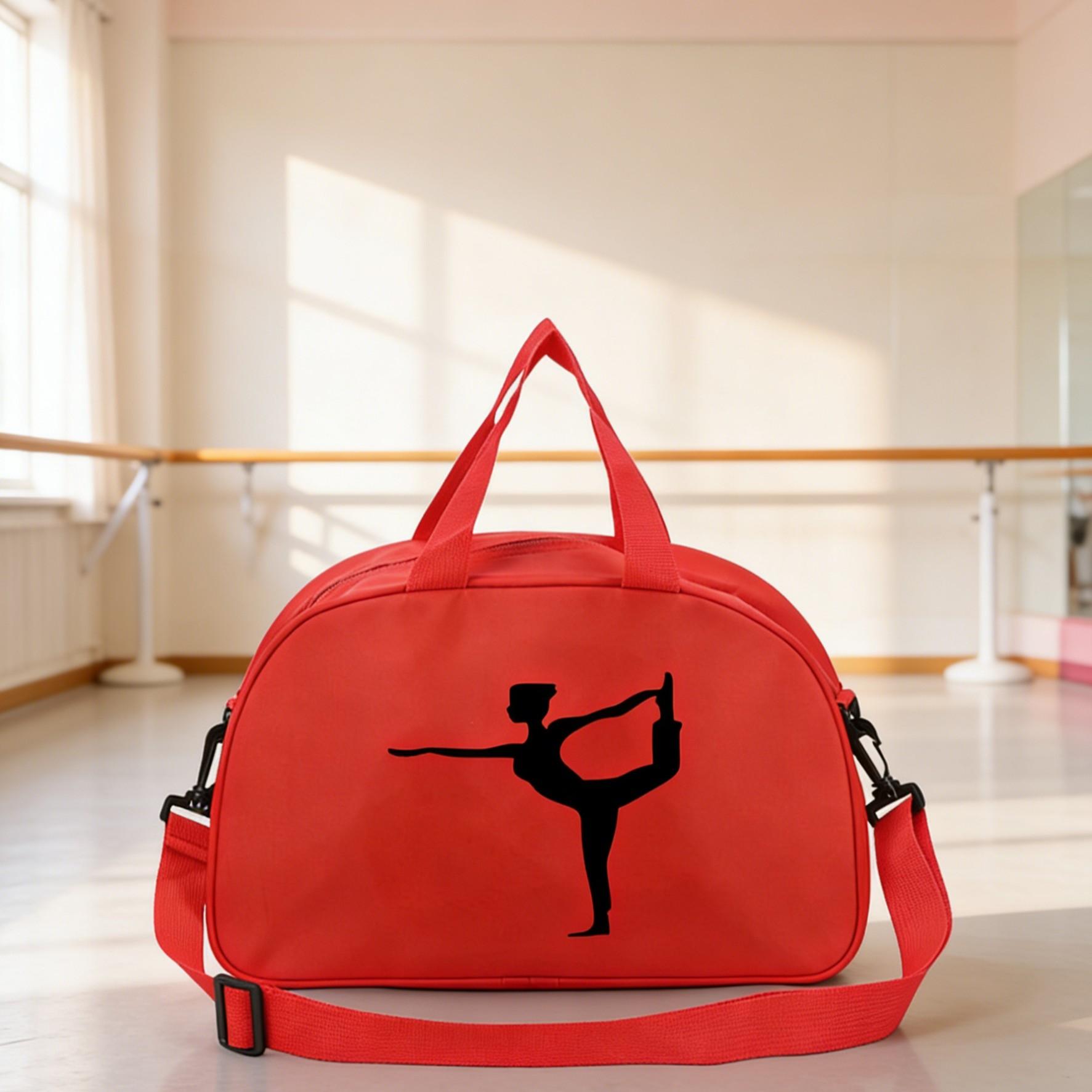 Dance Print Waterproof Dance Bag, Large Capacity Ballet Practice Bag, Shoulder Crossbody Bag, Yoga Fitness Bag, All Seasons