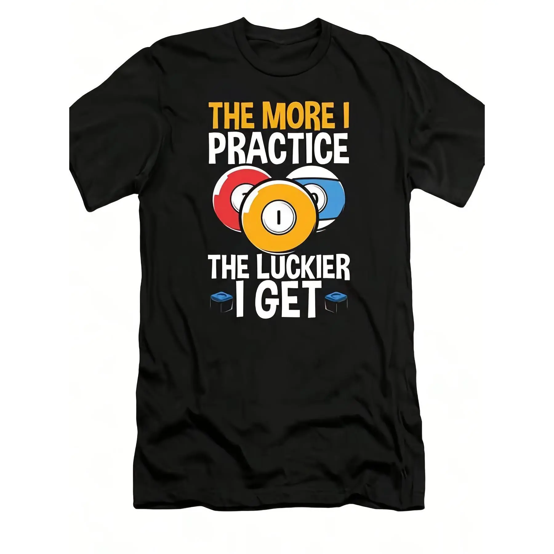 Funny T-Shirt for Billiard Enthusiasts Featuring 8 Ball Design, Perfect Gift for Men, Classic Retro Style with Round Neck And Short Sleeves, Easy to Wash, Great for Casual Sports Wear