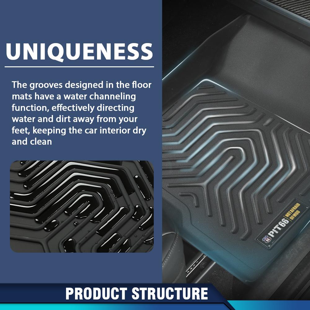 CROSSDESIGN 3pc Floor Mats Waterproof Tpe Protection Liners Fit For 2018-2022 Honda Accord Sedan Models