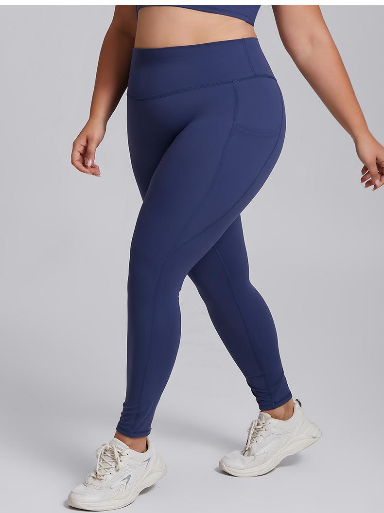2026 Women's Plus Size 2 Piece Workout Set High Waisted Yoga Leggings with Pockets & Sports Bra
