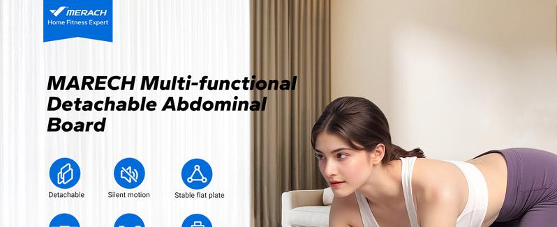 Merach Multi-functional Adjustable Ab Exercise Board,Split Ab Slide Roller Board,Home Pilates Reformer with Knee Mat for Home Gym Core & Ab Strength Training, Abdominal Crunch Machine, Christmas gift