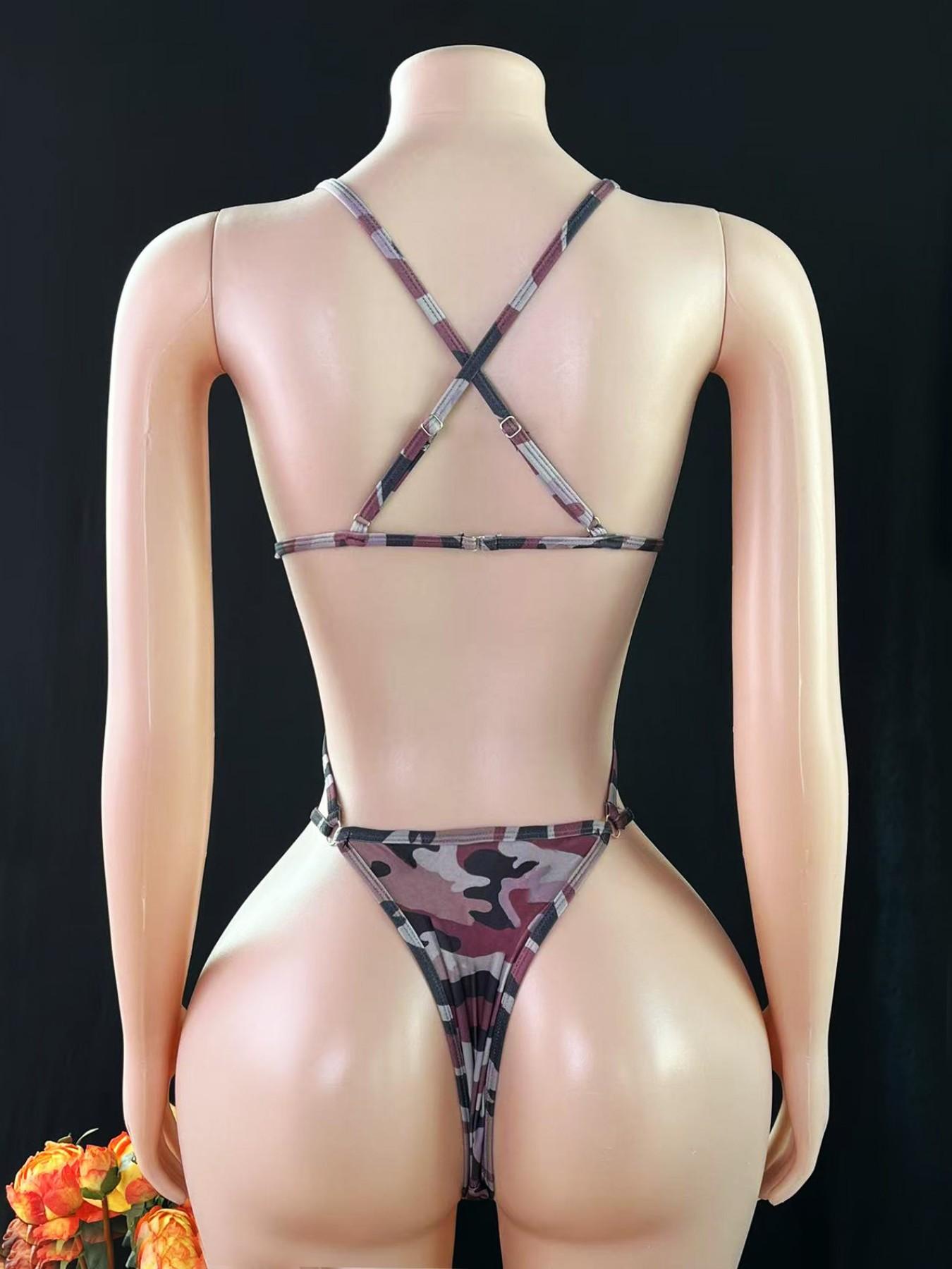 Women's Sexy Comfortable Mesh Camo Underwear Cross Back, Breathable Lingerie, Elegant Temptation, Skin-Friendly Soft, All Seasons Sleeveless Fit, Valentine's Gift