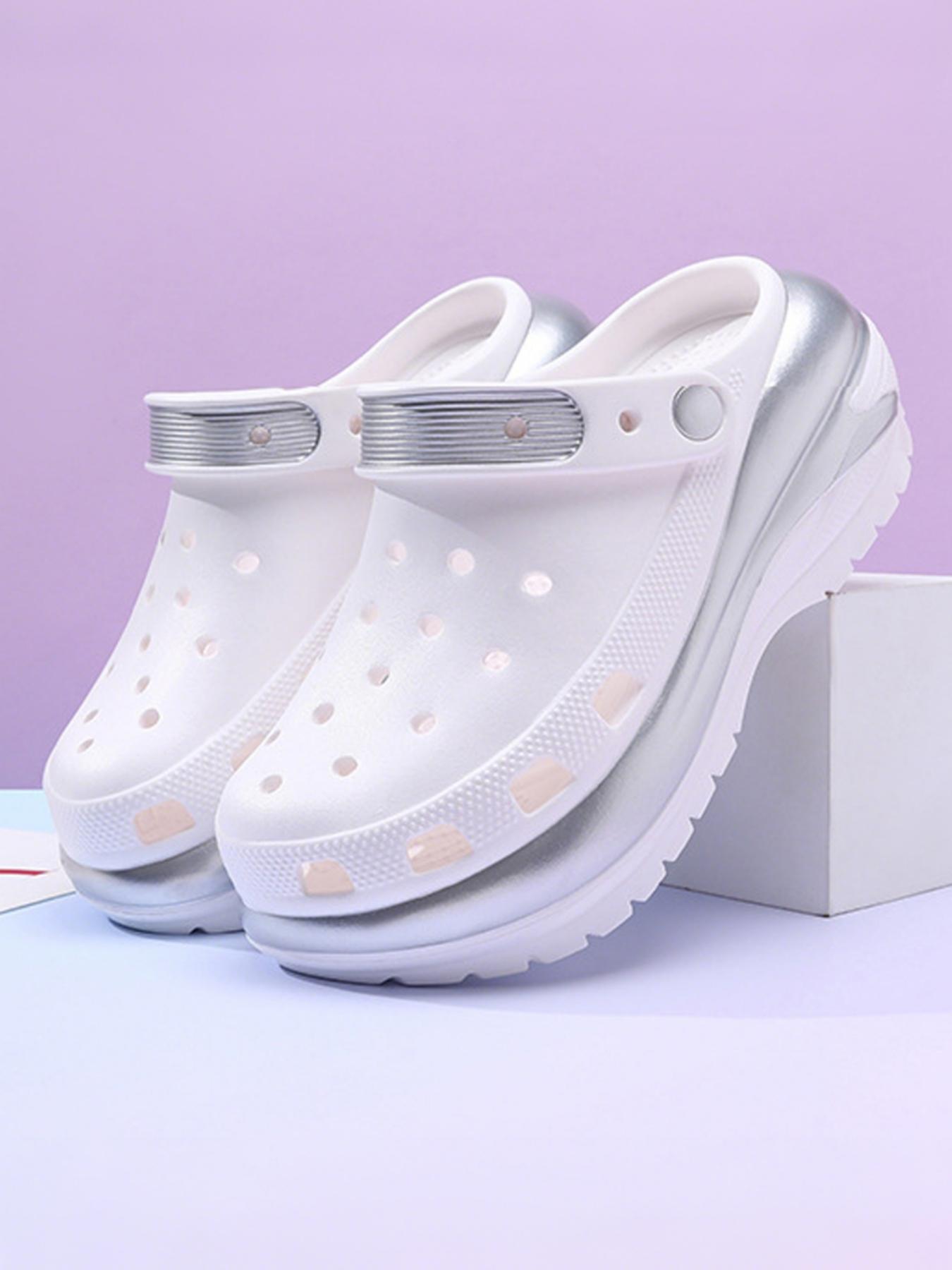 Women's Fashionable Solid Color Clogs, Casual Comfortable Breathable Non-slip Clogs, All-match Soft Sole Clogs, Thick Sole Slippers for Daily Wear