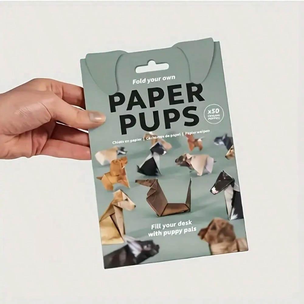 Paper Cat Kit, Cute Origami Craft Set, Includes 3D Paper Dog and Dinosaur Models, Adult Animal Papercraft, Home and Office Decor