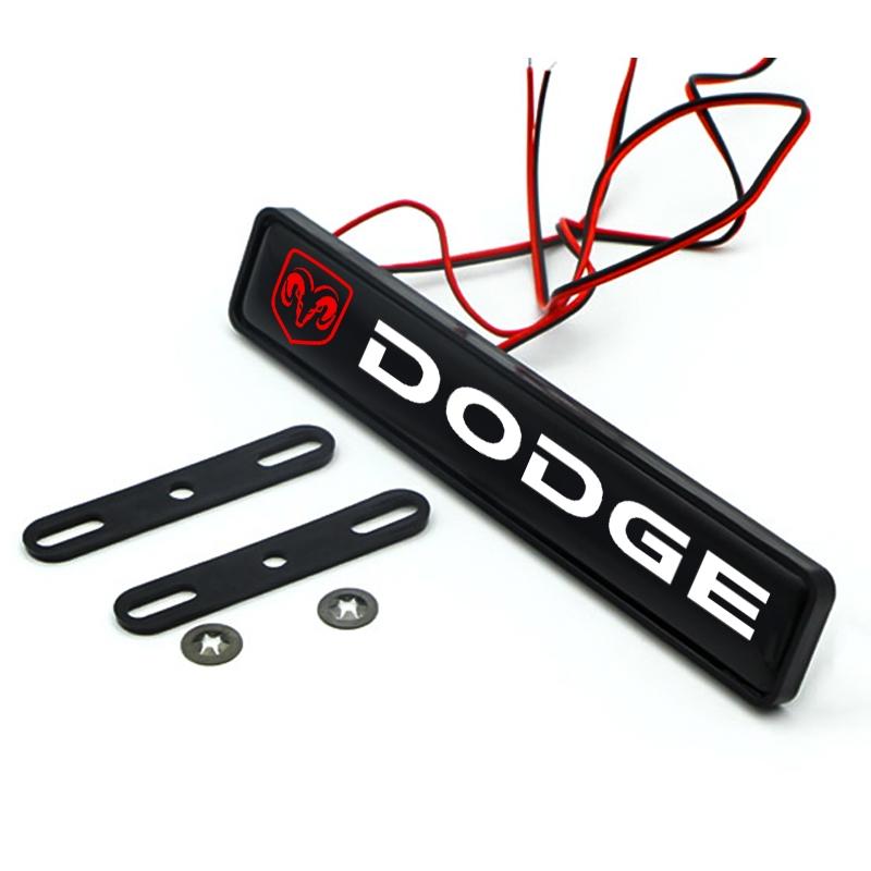 Car LED Front Grille Emblem Light, Compatible with Dodge Challenger Charger RAM Durango, Automotive Accessories, Vehicle Exterior Decoration, Stylish Car Decoration, Car Decal