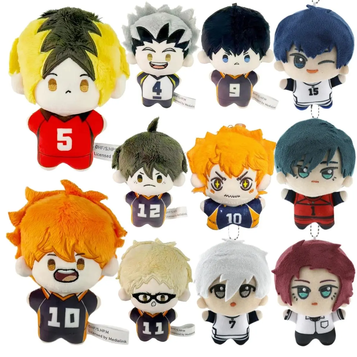 10cm Anime & Manga Plush Toys - Haikyuu Hinata Shoyo, Tobio Kageyama, Tadashi Yamaguchi Pendant Form Dolls, Blue Prison Coin Purse Keychain - Unisex Cute Collectible Gift