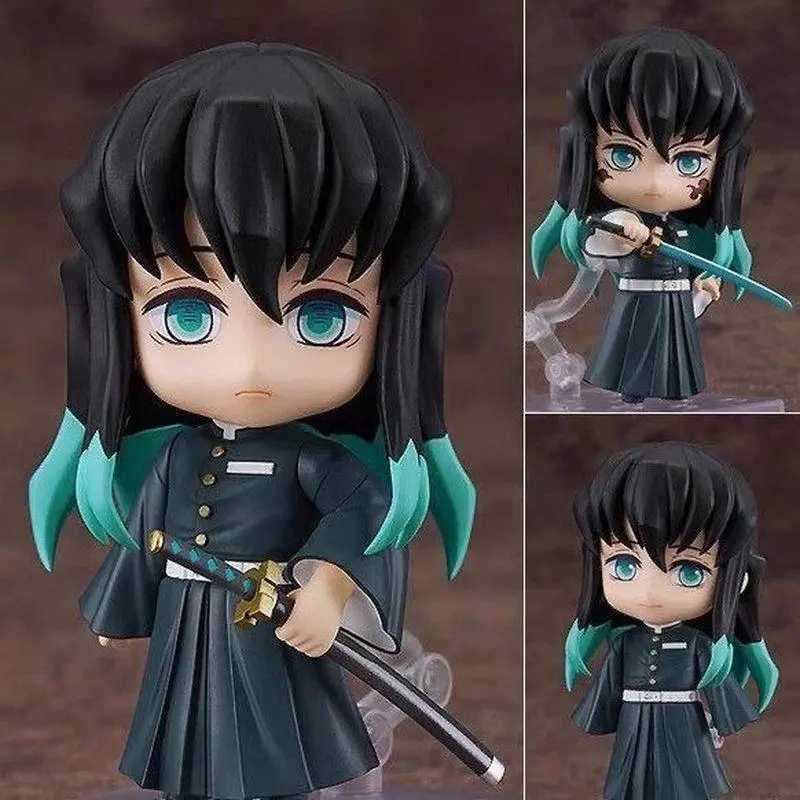 #2218 Demon Slayer Tokito Muichiro Q Version Articulated Replaceable Face Anime Figure Collectible Model Desktop Ornament Gift Popular toys 2026 Hot selling toys