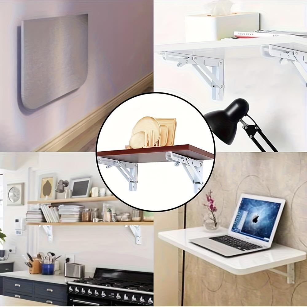 Adjustable Folding Rack Stands, 90 Degree Angle, High Quality Carbon Steel Wall Mount Support, Industrial Storage, Office Shelving, Wall Mount Design