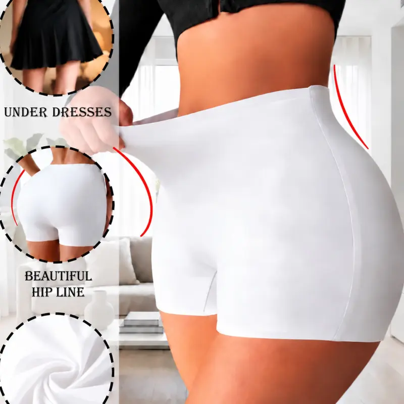 Women's High-Waisted Seamless Safety Shorts Fabric, Yoga Shorts, Cycling Shorts, Underwear, All Seasons, Workout Clothes Women