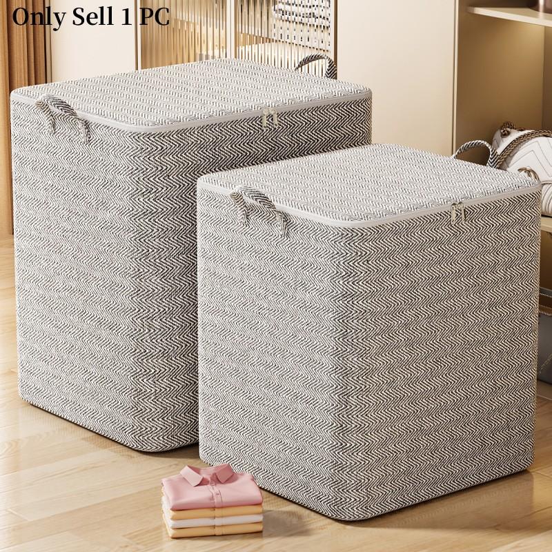 Max 58gal Home Luggage Packing Bag, Nonwoven Fabric Storage Box, Zipper Closure, Large Capacity for Clothes, Bedding, Moving, Bedroom