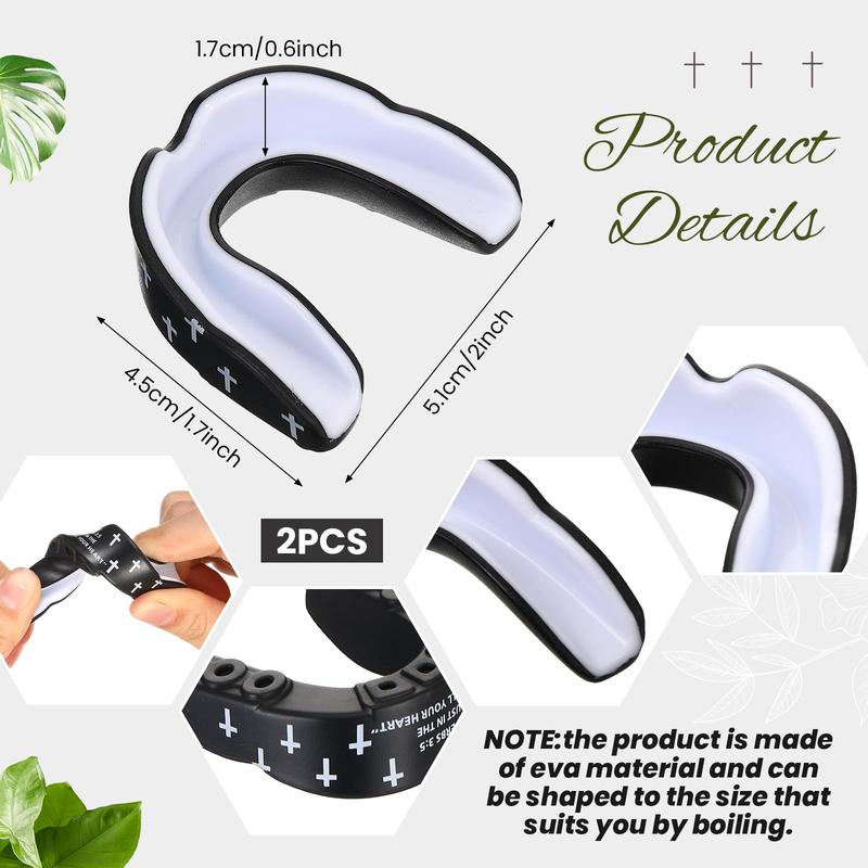 Mouth Guard - Faith Cross Mouthguard with Case, Religious Adult Mouth Guards Braces for Football Boxing Basketball Lacrosse Hockey and All Contact Sports