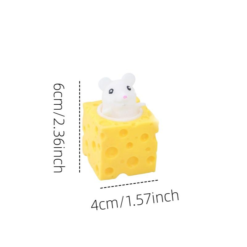 Realistic Cheese Block Squeeze Toy — give it a squeeze and a cute little squirrel pops out! 🧀🐿️ An ultra-bouncy, squeezable sensory stress-relief toy, perfect for parent-child interaction and a great icebreaker for social gatherings.