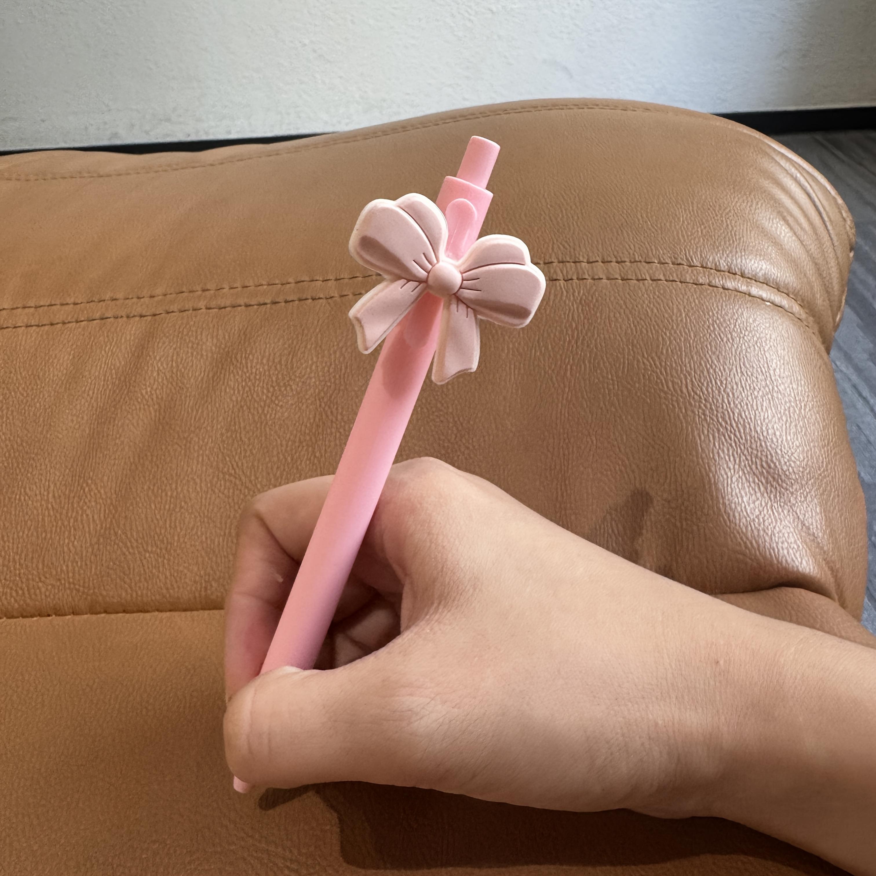 6/12pcs Bow Series Ballpoint Pens, Ideal for School, Office, Diaries, Gifts, Back-To-School Season, Butterfly Sticker Pens