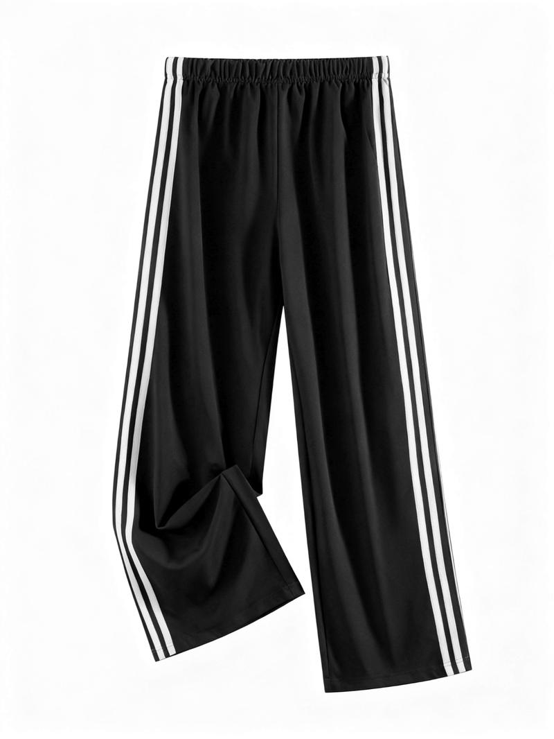 Women's Camo Wide Leg Pants with Pockets, Loose-Fit Drawstring Waist, Casual Fashion for Spring Summer Fall, Adult Clothing