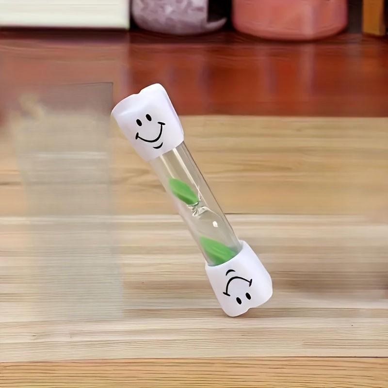 Seven Minute Toothbrush Sand Timer, Colorful Happy Face Design, Mini Kitchen Timer for Brushing Teeth and Cooking, Fun Timer