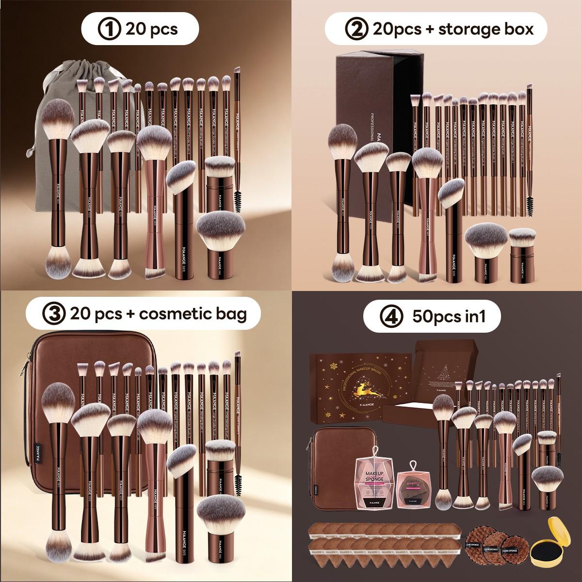 MAANGE Professional Soft Makeup Brush Set, Makeup Brush Kit, 1 set Multifunctional Cosmetic Brushes for Powder Liquid Cream, Makeup Tools for Women #GLOBAL PICKS