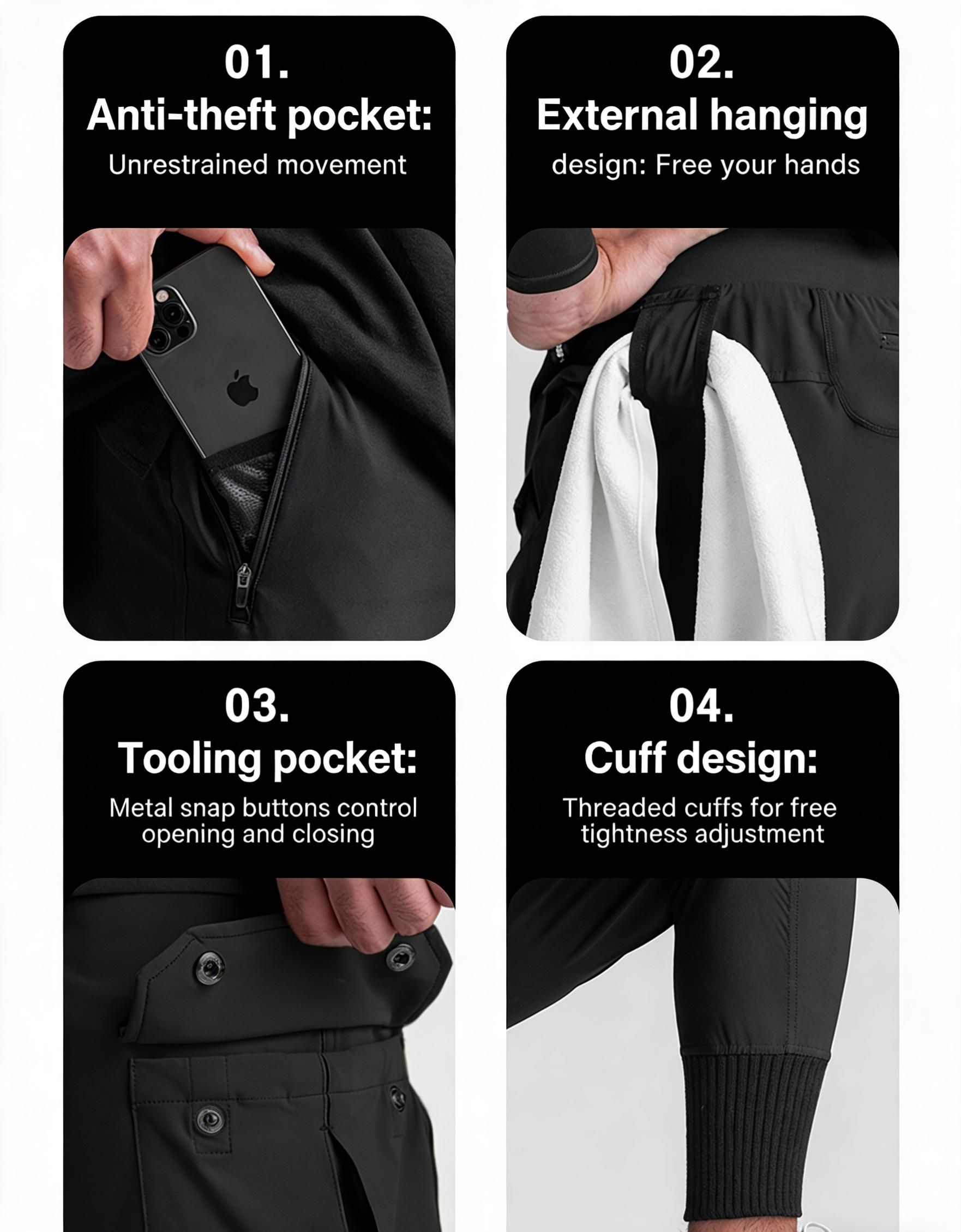 ASRV 2026 Spring Autumn Men's Casual Pants, American Style Youth Straight Fit Sports Pants, Multi-Pocket Quick-Dry Pants In Stock