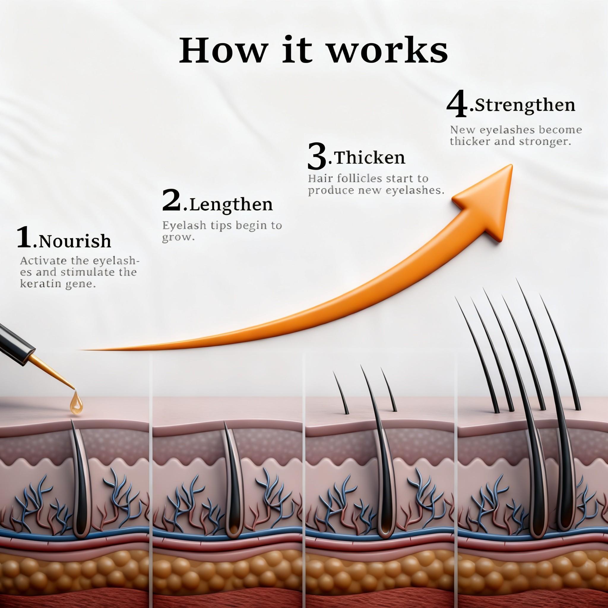 Lash Essence Liquid, Quick-Acting, Long-Lasting, Natural Ingredients, Enhances Lashes & Brows, Daily Use, Safe & Effective, Gift for Women