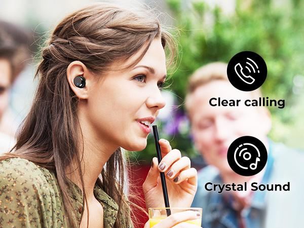 TOZO Tonal Dots (T12) Wireless Earbuds Bluetooth 5.3 Headphones Built-in ENC Noise Cancelling Mic Audio Earphones Headset Electronic Digital in-ear earphone