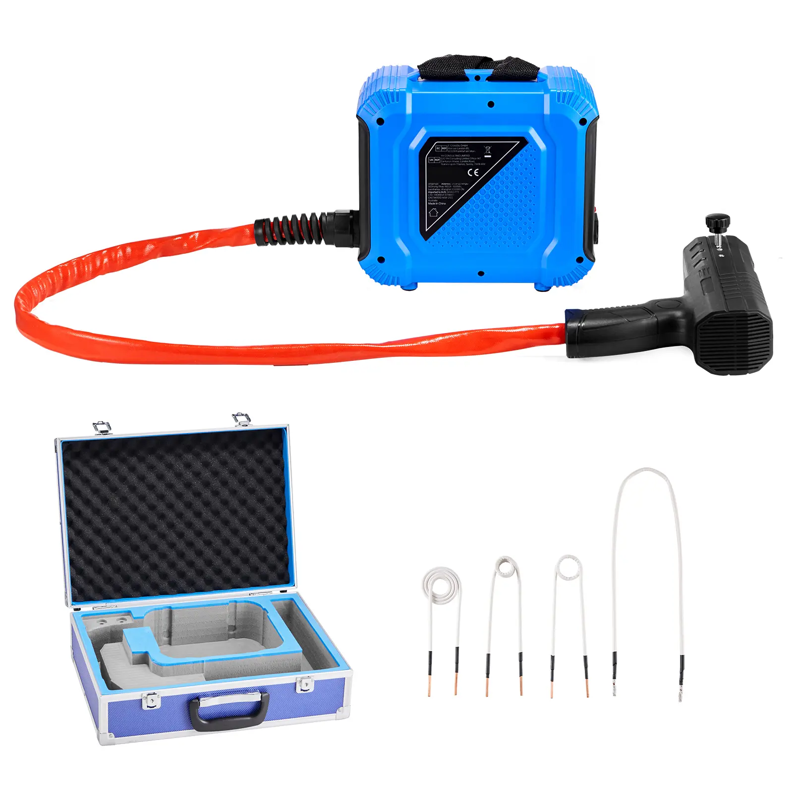 Induction Heater Bolt Removal, 1800W 110V Magnetic Induction Heater Kit, Handheld Nut Buster Tool for Rusty Screw Removing, Car Garage Repairing Tools with 4 Coils and Box