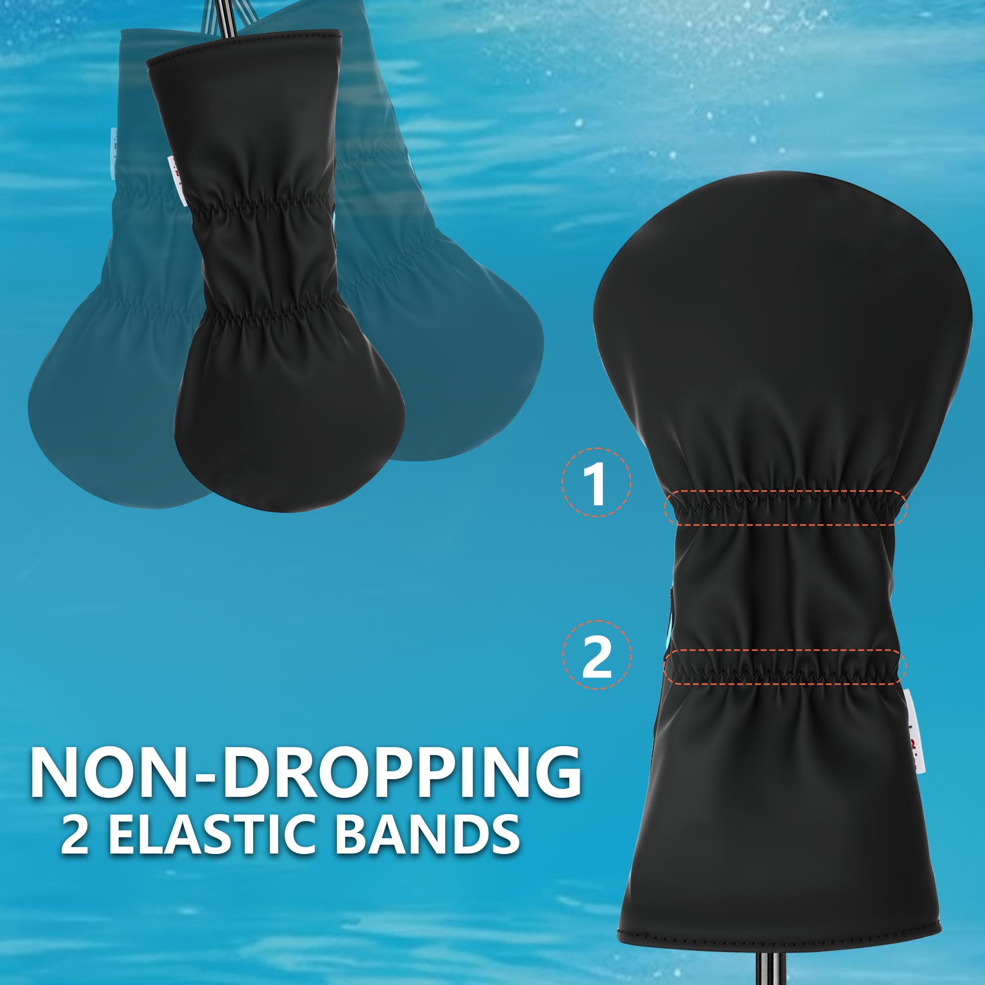 1 Golf Club Cover,Featuring a playful shark design embroidery,Provides all-around protection for your club,Fits 460cc clubs,Available in 3 colors,Golf driver head cover