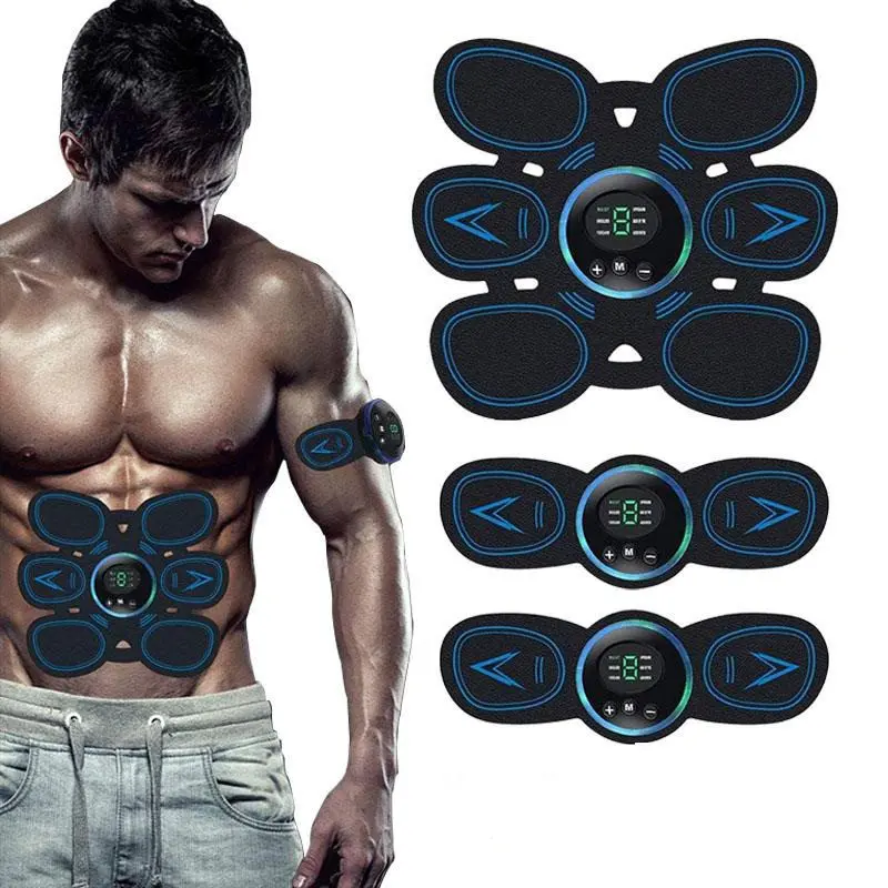 Smart EMS Abdominal Sticker Set, Pads, Intelligent Frequency Microcurrent, Instant Use, Shape Up on Commute, Home Workout, Office Workers