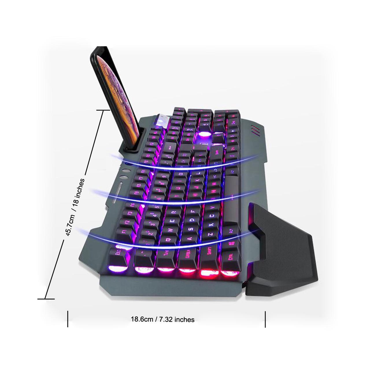 QZUKOY Mechanical - Feel Wired Keyboard and Mouse Set, RGB Backlit, Ideal for PC Gamers and Office Use!