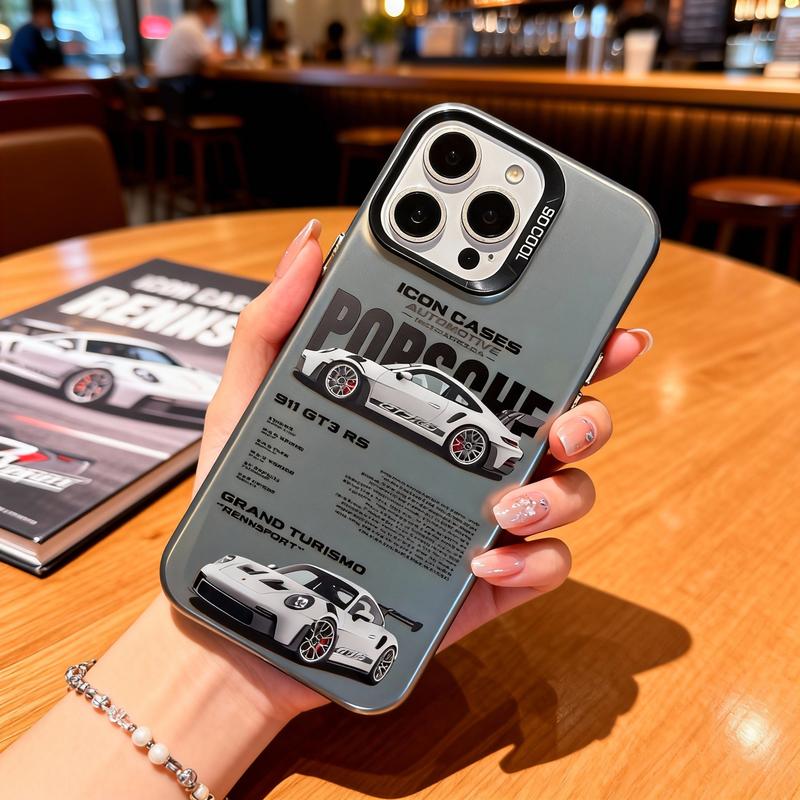 Porsche 911 GT3 RS Supercar Phone Case, a high-end, drop-proof, full-coverage soft case for car enthusiasts, compatible with iPhone 17 Pro Max/17 Pro/17/16 Pro Max/16 Pro/16/15 Pro Max/15 Pro/15/14 Pro Max/14 Pro/14/13 Pro Max/13 Pro/13/12 Pro Max/12 Pro/