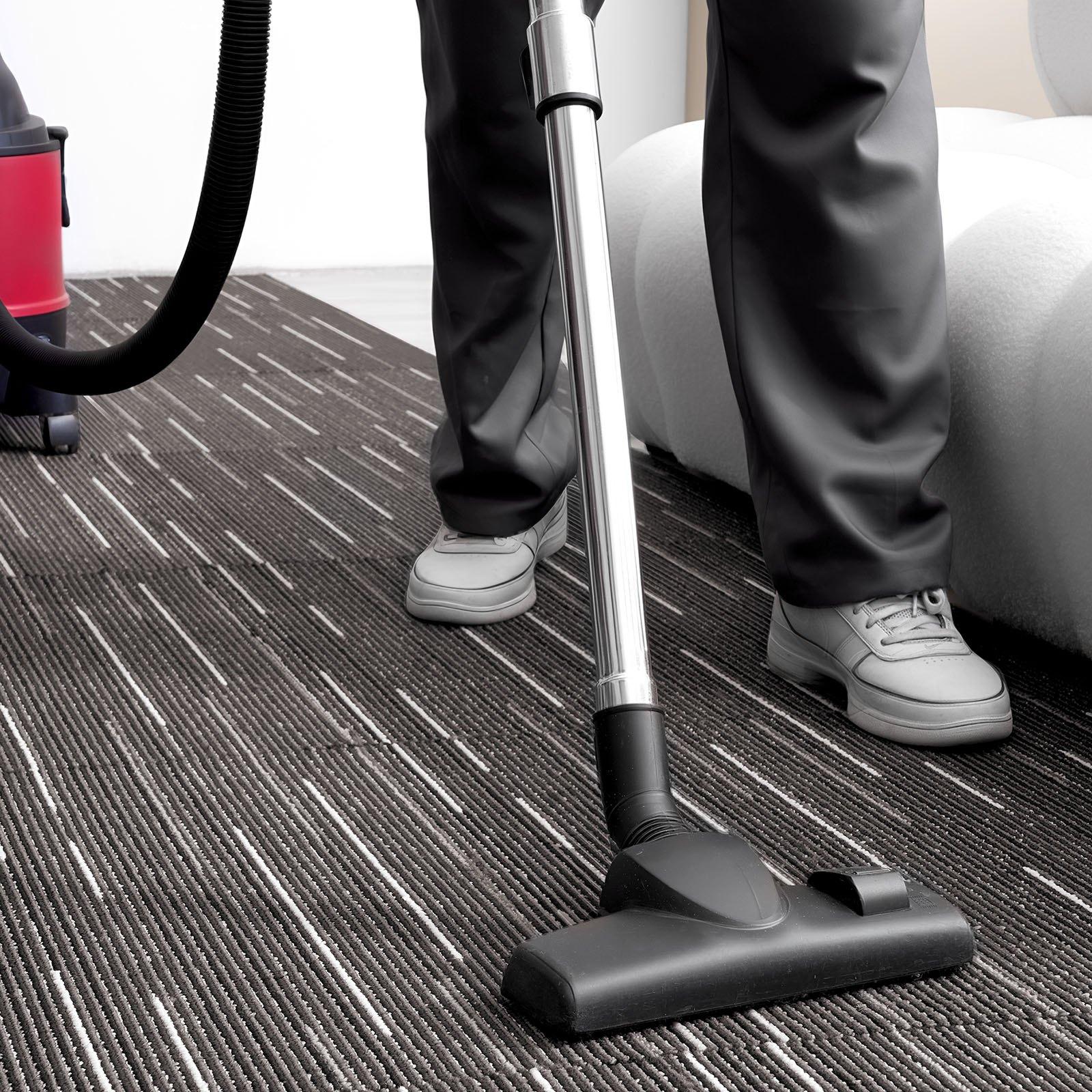 VEVOR Pet-Friendly Reusable Polypropylene Modular Carpet Tiles, 24x24 in, 24pcs Pack (96 sq.ft), Soft Padded, Seamless Installation, Portable Commercial Office Indoor Flooring, Stylish DIY Gray Squares, Modular Squares