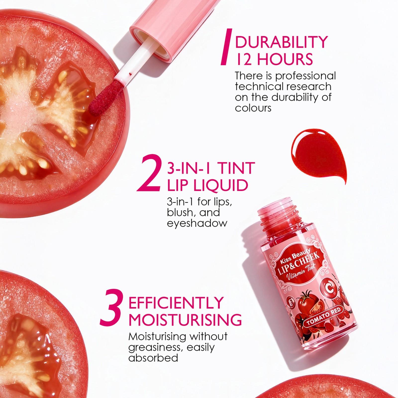 Dual-Use Lip and Cheek Color Liquid, Natural Whitening Lip Gloss, Easy Application, Perfect for Daily, Party, Fresh Makeup