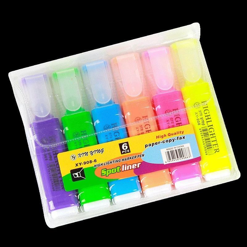 Fluorescent Highlighter Pen for Students, Colorful Marking Pen for Primary and Secondary School, Specialized for Handwritten Reports