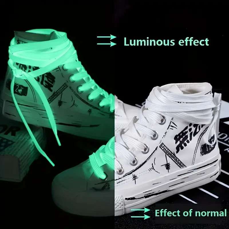 6 Pairs Random Color Glow Reflective No-Tie Shoelaces for Sneakers - Mixed Neon Hues, Lightweight, Durable, All-Season Street Sports Accessory, Shoelace, 6 Pairs Of Shoelaces In Random Colors