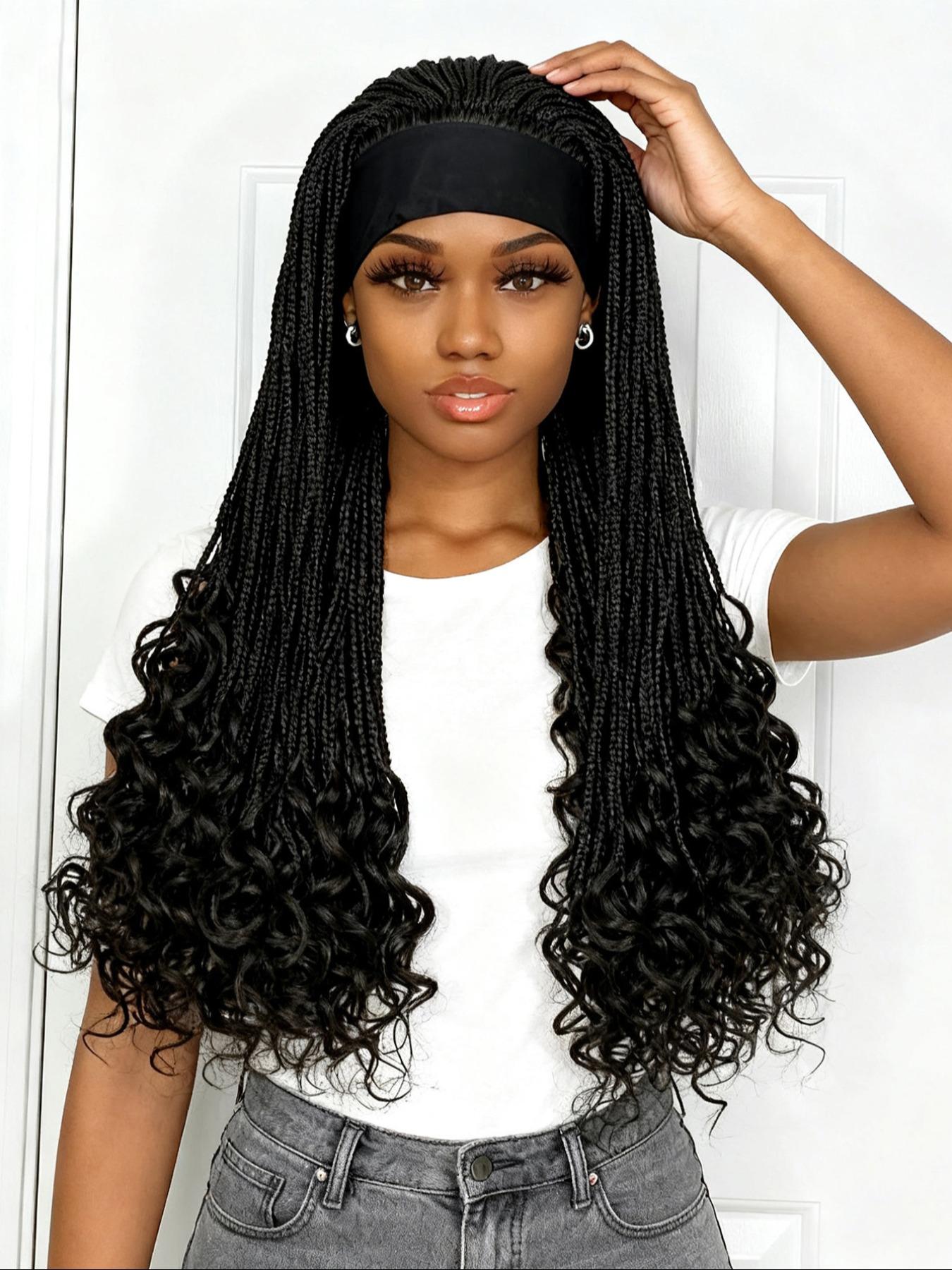 Fashion Ice Silk Braided Wig, Long Fine Cornrow Wave Tail, Easy Wear Daily Use, Stylish Artificial Hair Extension