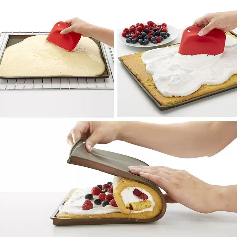 Silicone Baking Mat with Oil Brush, Multi-Functional Non-Stick Swiss Roll Tray Pad, Heat Resistant Table Mat, Food Grade Silicone, Reusable Bakery mat