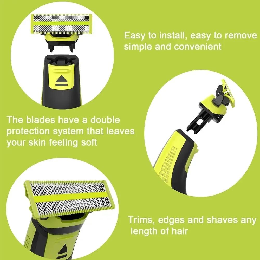 Philips Compatible Replacement Small T-Shape Blade Set, 3-Piece Kit for Qp2523/2527/6523 Models, Shaving Accessories