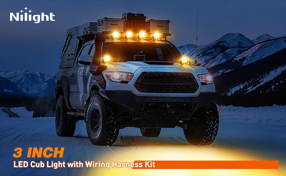 Nilight 2PCS 42W LED Pods Light 3Inch Cubes Amber White Strobe 6 Modes Memory Function Off-Road Truck Car ATV SUV Cabin Boat with 16AWG Wiring Harness Kit-2 Leads light bar Vehicle dealsforyoudays Nilight 2PCS 42W LED Pods Light 3Inch Cubes Amber White Strobe 6 Modes Memory Function Off-Road Truck Car ATV SUV Cabin Boat with 16AWG Wiring Harness Kit-2 Leads light bar Vehicle dealsforyoudays