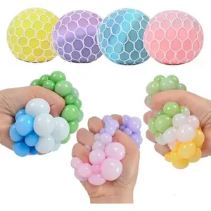 Rainbow Sensory Stress Balls, 3D Soft Rubber Squeeze Fidget Toys, Anxiety Relief Toys Suitable for Adults and Kids, Silent and Non-toxic, Ideal for Office and Classroom Use