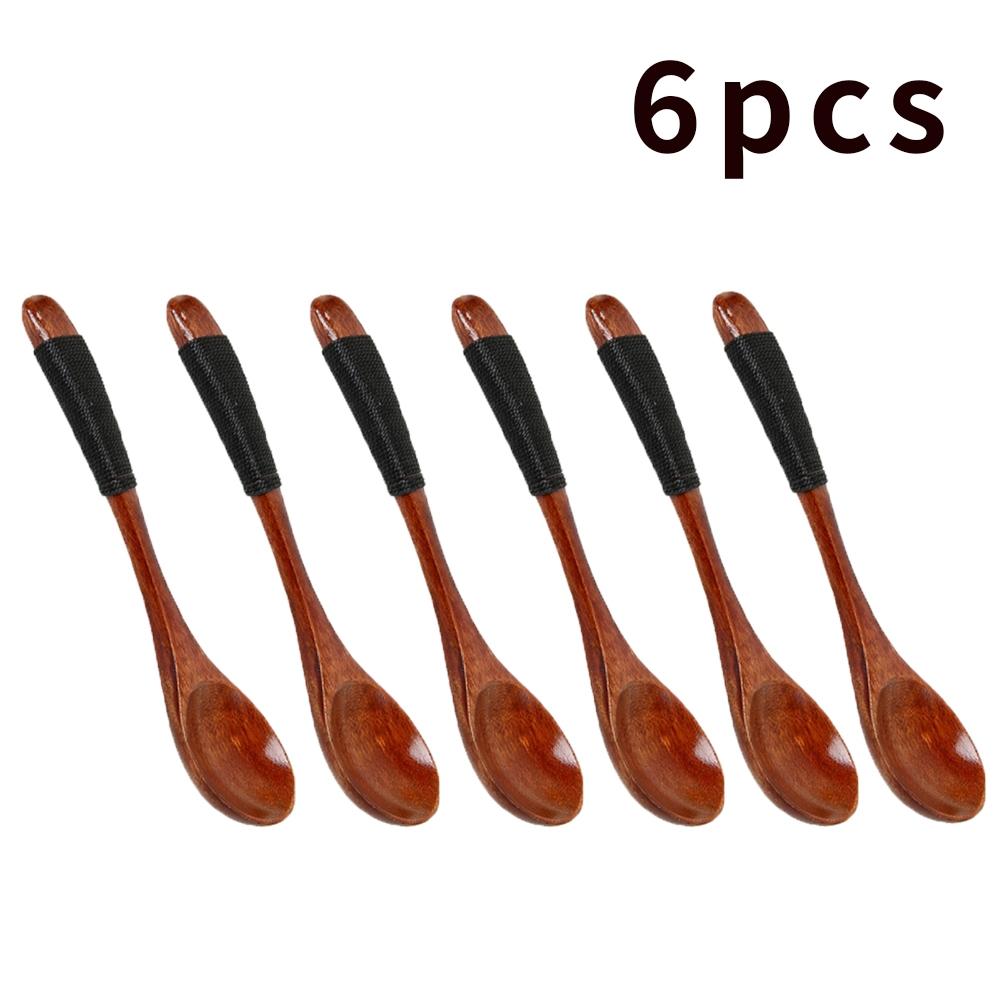 4/6 Piece Japanese Creative Wooden Spoons, Natural Eco-Friendly Soup Spoon, Sweetener Spoon, Baking Spoon Set/Cooking Spoon Set/Serving Spoon Set, Tableware Set, Kitchen Utensils Set, Cooking Tools