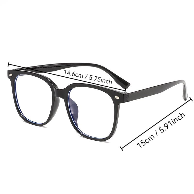 Unisex Geometric Retro Fashion Flat Glasses, Lightweight Eyeglasses, Blue Light Blocking, Suitable for All Face Shapes, Stylish Design, Perfect for Family and Friends