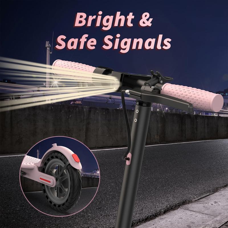 Electric Scooter,8.5" Tires,350W Motor,Up to 19MPH Max Speed,Portable Electric Scooter with Light, Suitable for Female Girls,Halloween Gifts