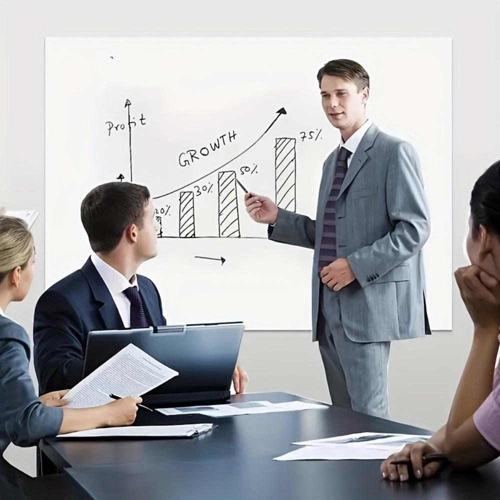 Static Whiteboard Sticker | Removable and Wall-Friendly Dry-Erase Board, Art Stickers, Suitable for Home, Office, and Teaching, Portable, Ideal for Presentations, Brainstorming, and Project Planning