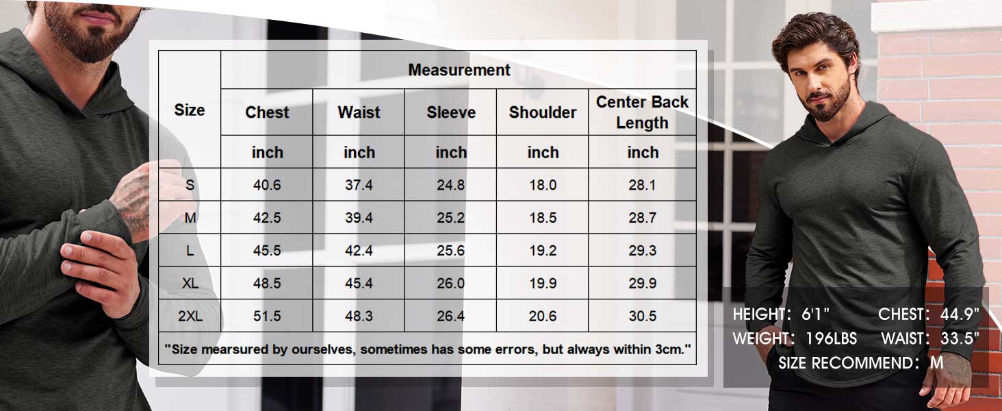 COOFANDY Men's Workout Sweatshirts Long Sleeve Muscle Fit Athletic Gym Hoodies Pullover