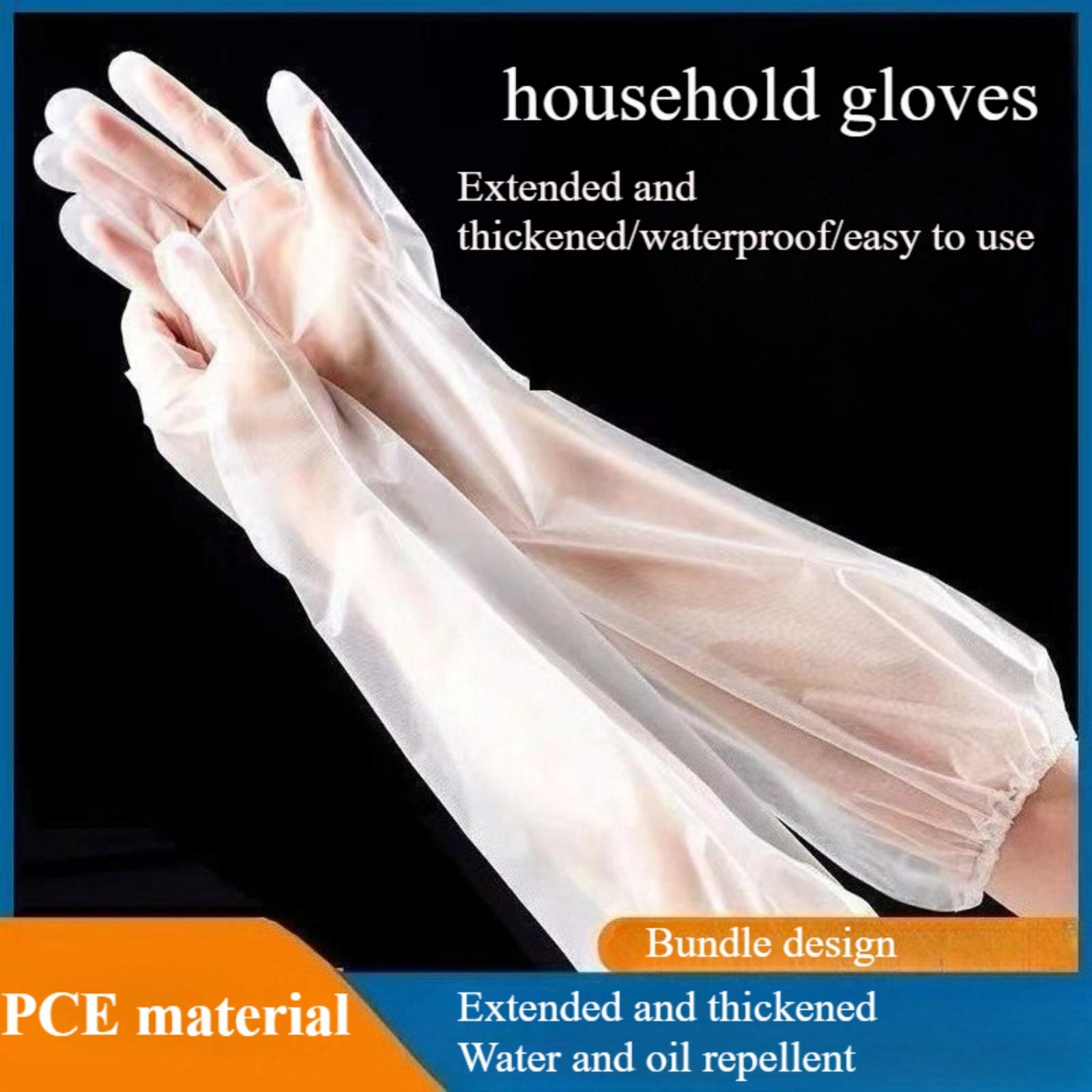 Gloves, disposable gloves, loose gloves, long cleaning gloves, transparent gloves, aquarium gloves, long dishwashing gloves, disposable transparent gloves, plastic gloves, long sleeved gloves, arm gloves