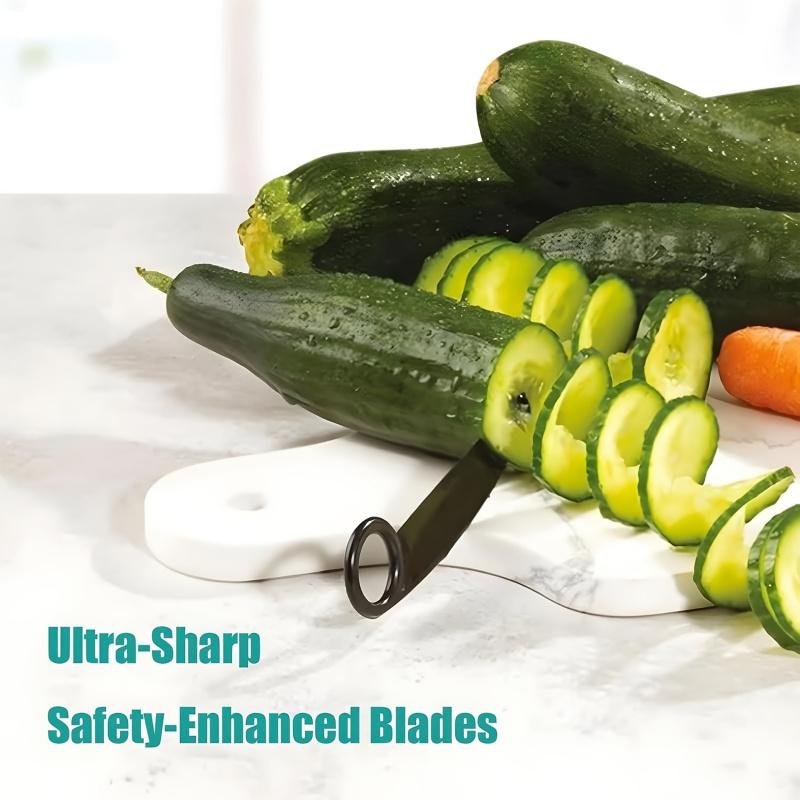 1 Set Multifunctional Watermelon Cutter Kitchen Spiral V-Shaped Tool Manual Spiral Slicer Potato Cutter Fruit Vegetable Peeler Catering Accessory for Home Kitchen Use